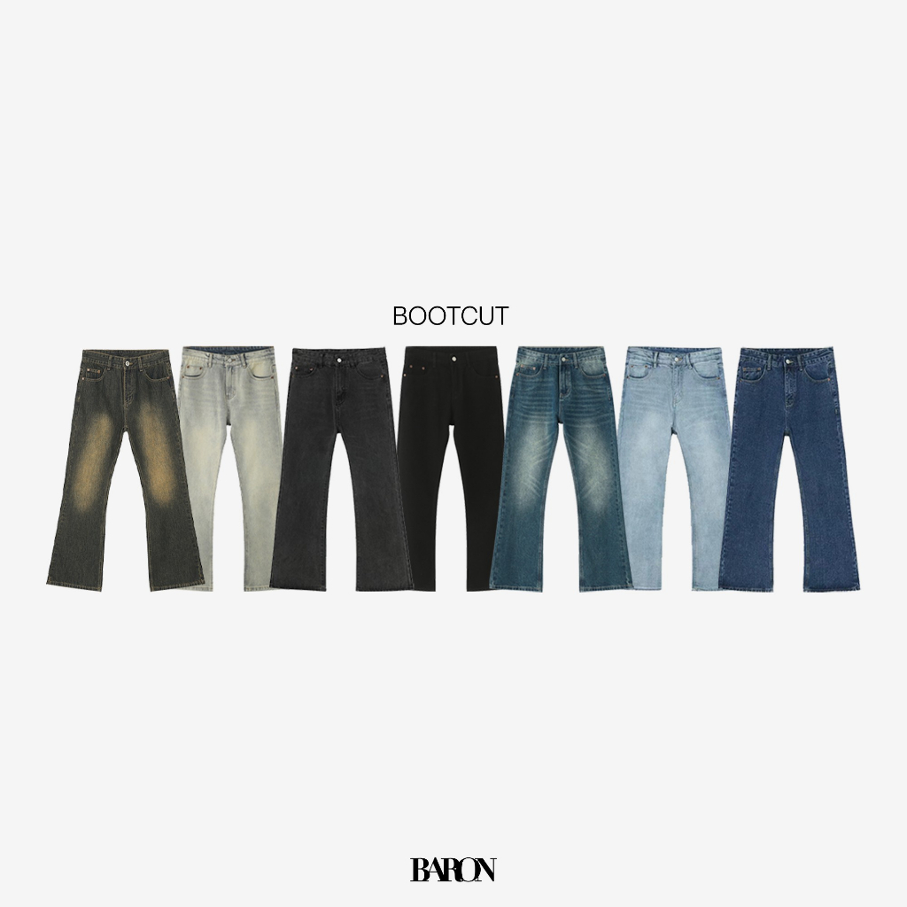 [สินค้าขายดี] BARON Bootcut jeans กางเกงยีนส์ขาม้าทรงเอวสูง สำหรับผู้ชาย