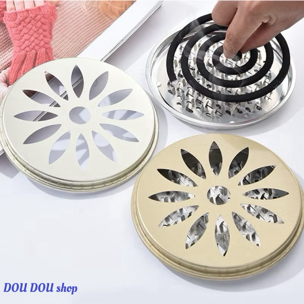 ถาดใส่ยากันยุง ที่ใส่ยากันยุง มีฝาปิด วัสดุทำจากสแตนเลสอย่างดี  （T02）