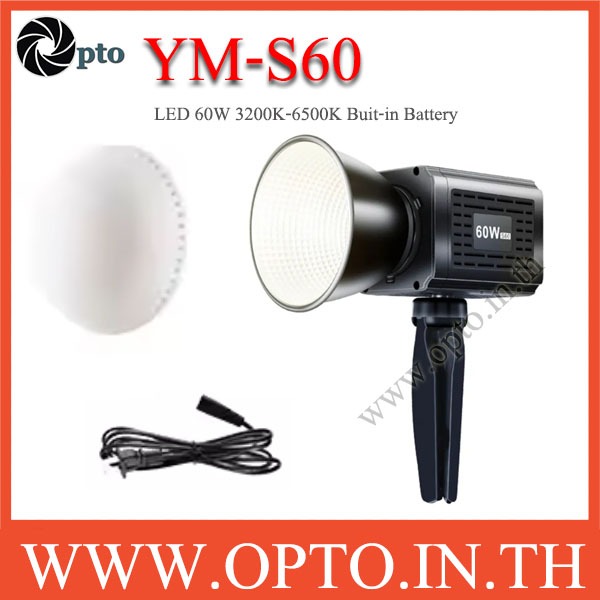 YM-S60 Bi ปรับสี 3200K-6500K Sport Light for Video and Photographer ไฟLED 60W แบตเตอรี่ในตัว