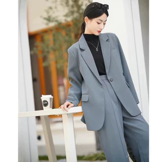 SUIT-28🍉เซ็ตทรงโอเวอร์ไซส์ กระดุม 1เม็ด สูทแฟชั่น สไตล์เกาหลี ใส่สวย ชุดเซ็ตผ้านิ่มใส่สบาย เบลเซอร์ ใส่ทำงาน ใส่ออกงาน🍉