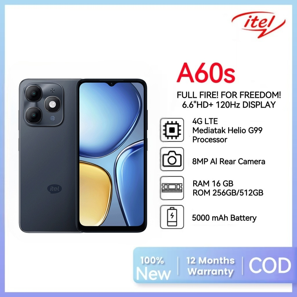 【COD】5G Smartphone ราคาถูก A60s 6.6 นิ้ว รองรับ 2 ซิม 8GB/16GB+256GB/512GB ศัพท์ถูกๆ 5000mAh 8MP+50M