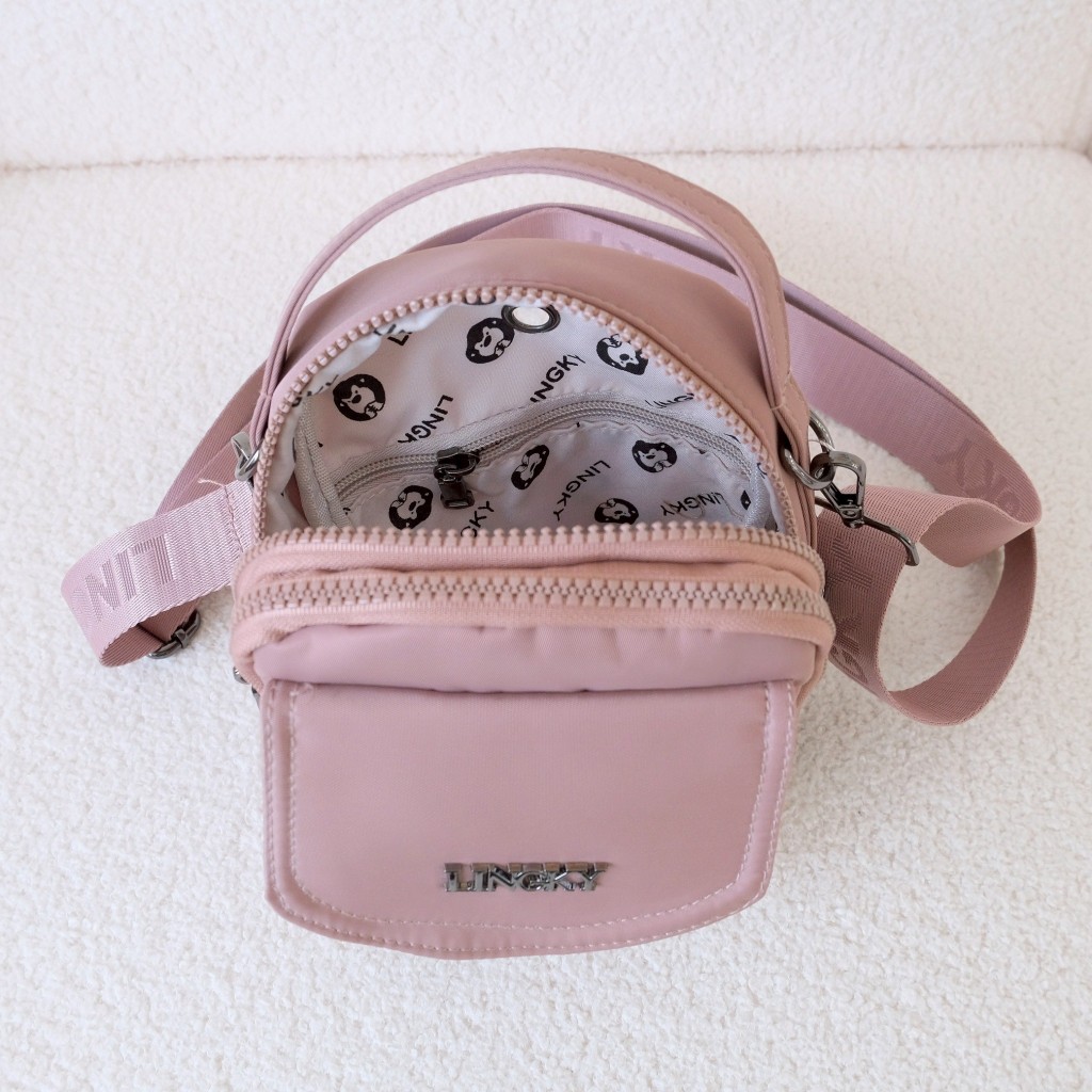 กระเป๋าสะพายข้าง #กระเป๋าสะพาย ทรงตั้ง รุ่น CH-L06393 ยี่ห้อ LINGKY #มีเก็บปลายทาง - รูปที่ 3