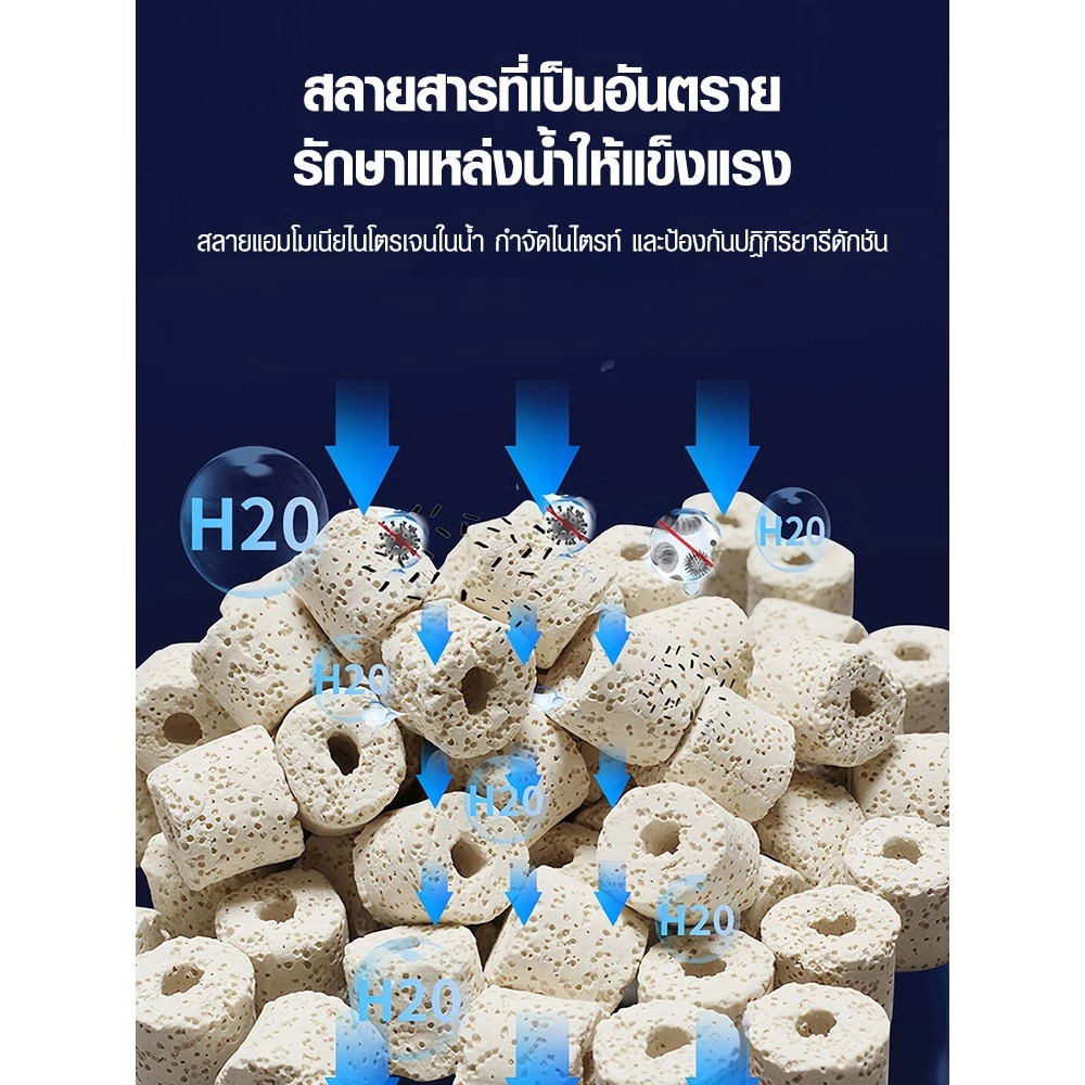 เซรามิคริงค์หินกรองตู้ปลา 0.5/1kg พร้อมถุงซิป หลายรูปทรง thumbnail 7