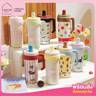 🎉 แก้วเก็บความเย็น Pastel สีพาสเทลน่ารักมินิมอล ด้านในมีตัวก…