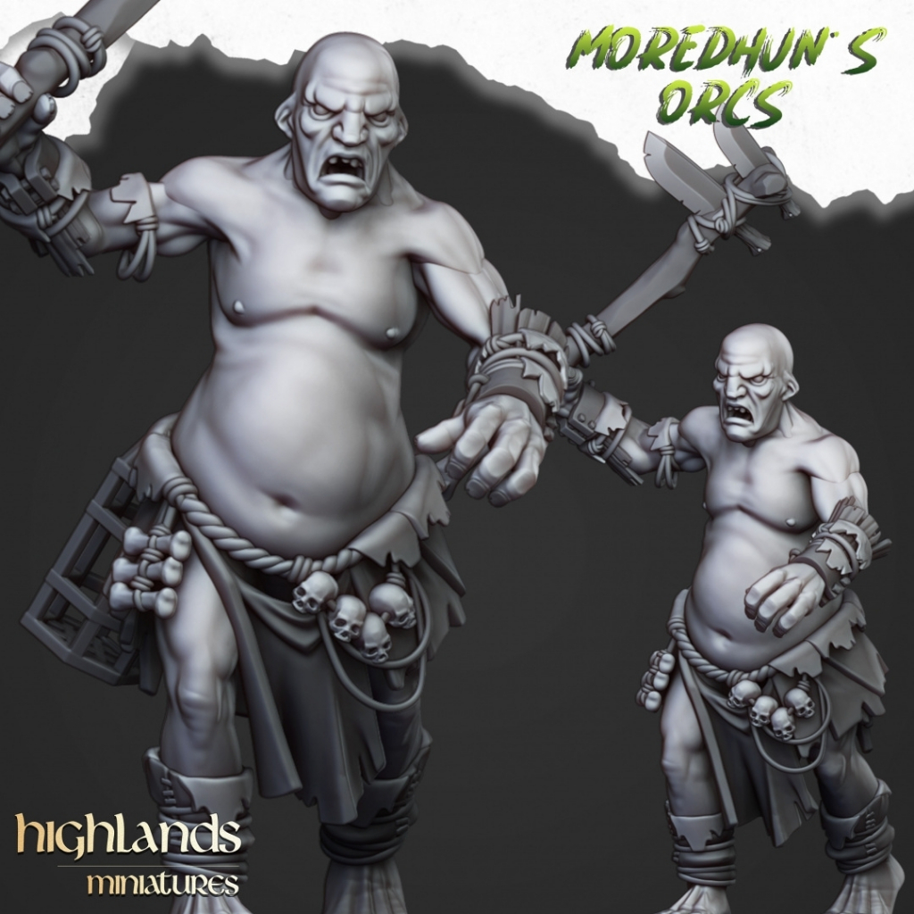 Mountain Giant - Moredhun's Orcs -  Giant True Giant / 32mm scale 3D printed miniature HLM