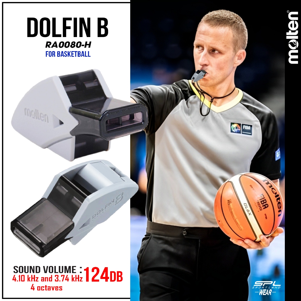 MOLTEN นกหวีด Dolfin B Whistle Basket124db/10cm RA0080-H (410)