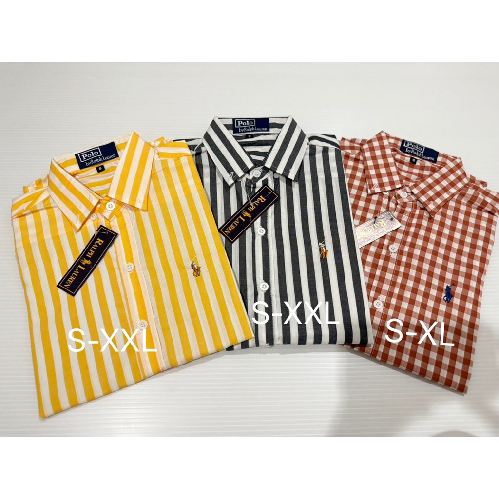 รุ่นใหม่เสื้อเชิ้ตลายสก็อตและลายทางแขนยาวใส่ได้ชายและหญิง