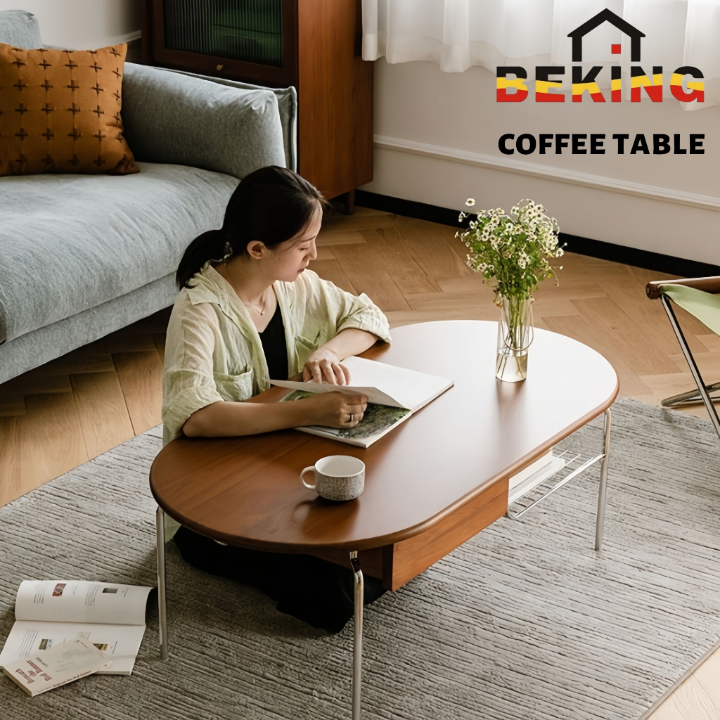 BEKING coffee table โต๊ะกาแฟ โต๊ะกาแฟญี่ปุ่น โต๊ะกาแฟไม้เนื้อแข็ง ขนาด: 120 ซม. * 60 ซม. * 43 ซม