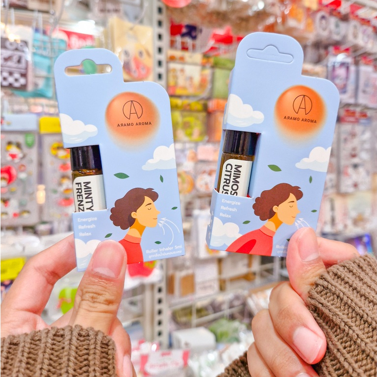 Roller Inhaler น้ำมันหอมระเหยขนาดพกพา สามารถทาลงผิวได้ ใช้เป็นน้ำหอมหรือยาดม อโรม่าเพื่อความผ่อนคลาย