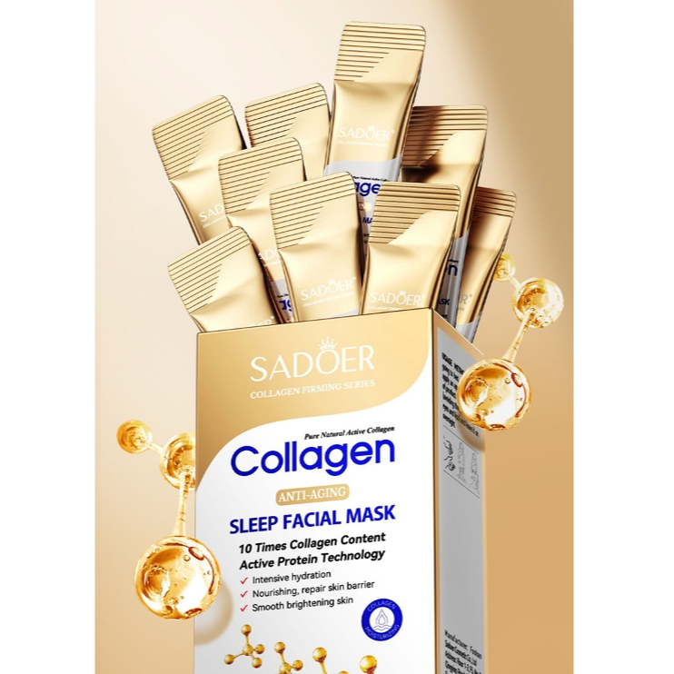 SADOER Collagen Sleeping Facial Mask มาส์กหน้าเพื่อการนอนหลับ สลีปปิ้งมาส์กคอลลาเจน