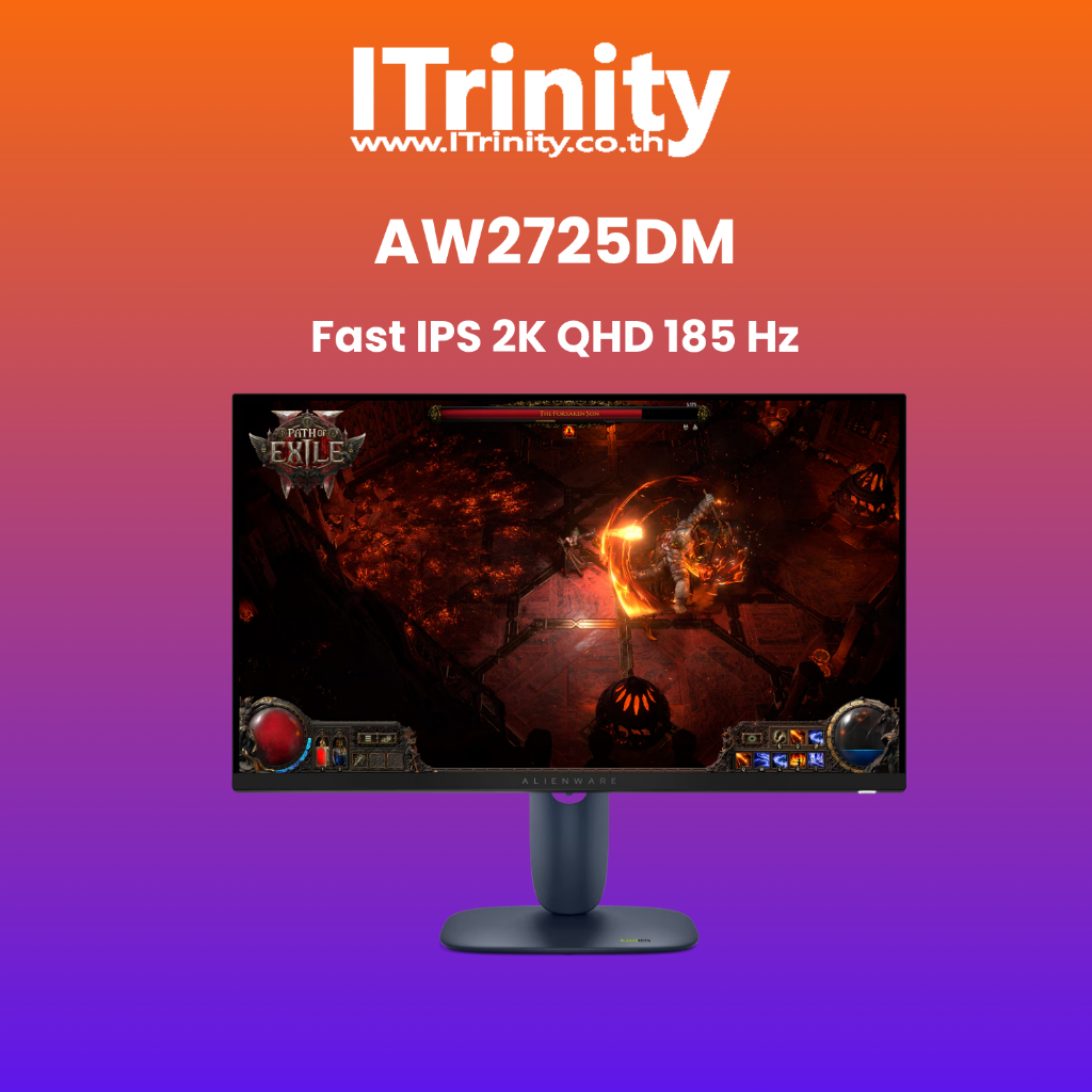 [ผ่อน0%]Dell Alienware AW2725DM 27 Gaming Monitor เดลล์ จอมอนิเตอร์ 27 นิ้ว IPS รับประกัน 3 ปี