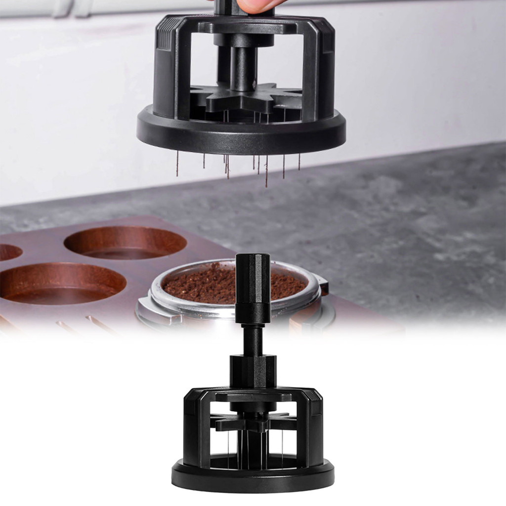 เข็มผงผ้ากาแฟ เข็มเกลี่ยผงกาแฟ WDT ปรับสูงต่ําได้ ขนาด 58 53 Tool Needle Distributor อสเปรสโซเครื่องมือกวนเ🔥COD