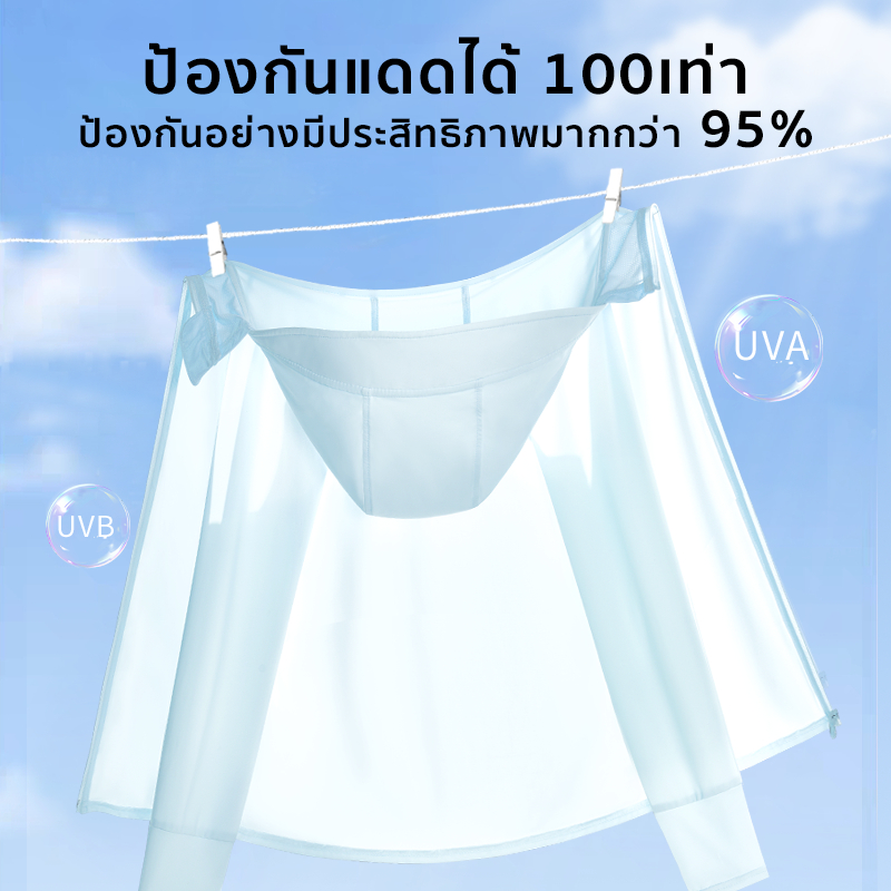 Patt Mom เสื้อเด็กผู้หญิง เสื้อคลุมกันแดด อากาศถ่ายเท เบาบาง ผ้านิ่ม เหมาะสำหรับเด็กอายุ 3-14 ปี (B004-100BFSF) ราคา ถูกที่สุด ดีลบีเคเค แกลเลอรีภาพที่ 6
