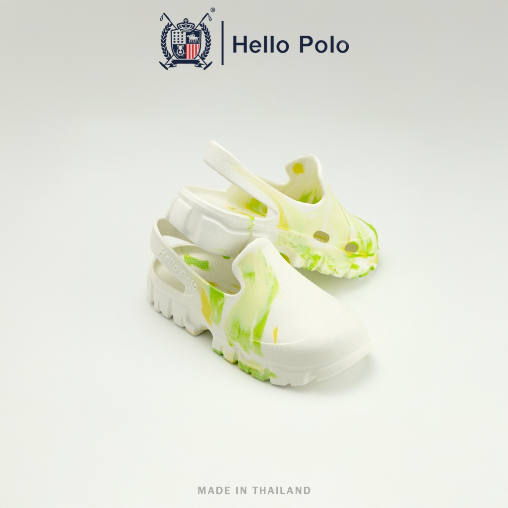 รองเท้า Hello Polo รองเท้ารัดส้น รุ่น HP8025 รองเท้าแฟชั่น สีทูโทน ลายมัดย้อม กันน้ำ กันลื่น ฤดูร้อน ราคา ถูกที่สุด ดีลบีเคเค แกลเลอรีภาพที่ 5
