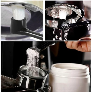 แปรงล้างหัวชงกาแฟ แปรงล้างหัวชง แปรงล้างเครื่องชงกาแฟ แปรงล้างเครื่องกาแฟ แปรงขัดหัวชงกาแฟ แปรงขัดกาแฟ 2in1 ขนไนลอน