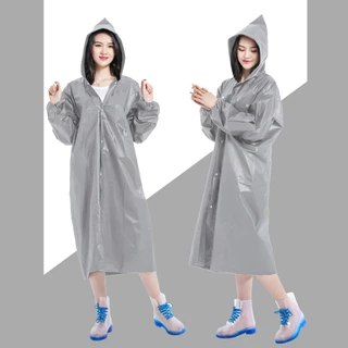 เสื้อกันฝนผู้ใหญ่ ชุดกันฝนแฟชั่นผู้ใหญ่ EVA 5 สี มีหมวก กันน้ำ ทนทาน แขนจั๊ม น้ำหนักเบาพกพาสะดวก