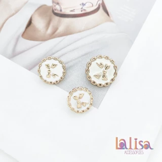 กระดุมลายโบว์ สำหรับเสื้อสูท โค้ทแฟชั่น อุปกรณ์ตกแต่งเสื้อผ้า alloy button 17.5mm /20mm/23mm JL81632