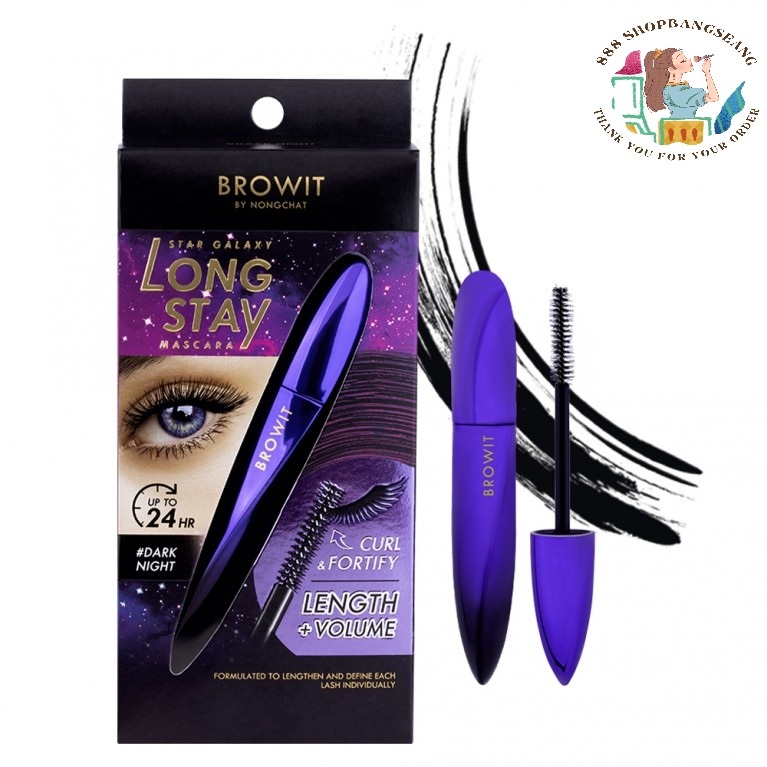 Browit Star Galaxy Long Stay Mascara บราวอิท สตาร์กาแล็กซี่ ลองสเตย์ มาสคาร่า #Dark Night