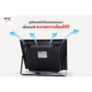 EVE (ลดล้างสต๊อก) โคมฟลัดไลท์ โซล่าเซลล์ แอลอีดี LED รุ่น DAWN IP65 ขนาด 10 ถึง 300W แสงสีวอร์ม 3000K