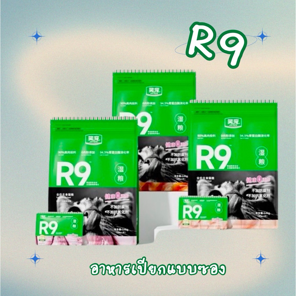 R9 อาหารเปียกแมว อาหารเปียกแบบซอง อาหารสัตว์เลี้ยง