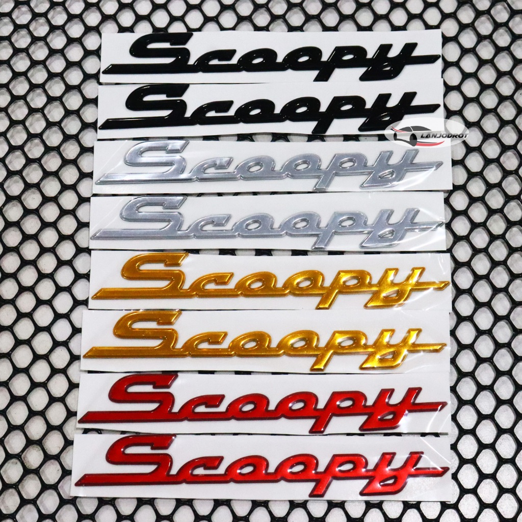 1 คู่ สติ๊กเกอร์ ตัวนูน SCOOPY sticker สกูปปี้ แต่งรถ ติดมอเตอร์ไซค์ สำหรับ HONDA SCOOPY-i