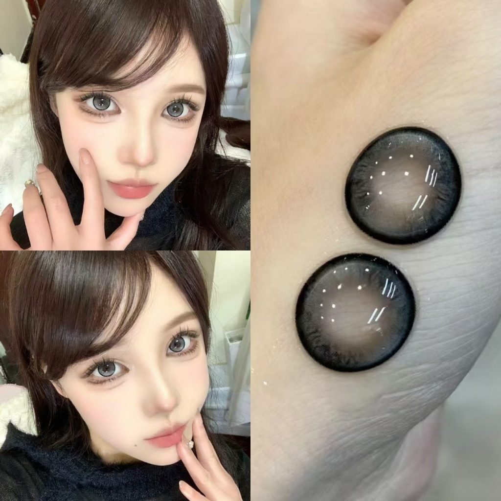 Midroo ตาโต เหมาะกับหน้าสด  คอนแทคเลนส์  ขนาดใหญ่ 🖤Moon Grey 14.5mm Monthly Replace