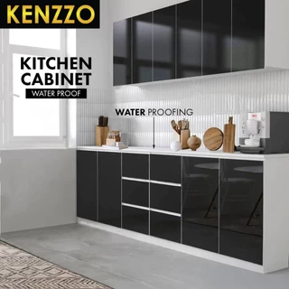 🚚พร้อมส่ง !! KENZZO ตู้ครัว ตู้ติดผนังห้องครัว ตู้ลอยเก็บของ High Gloss Wall kitchen cabinet (สีดำ/สีแดง/สีขาว)