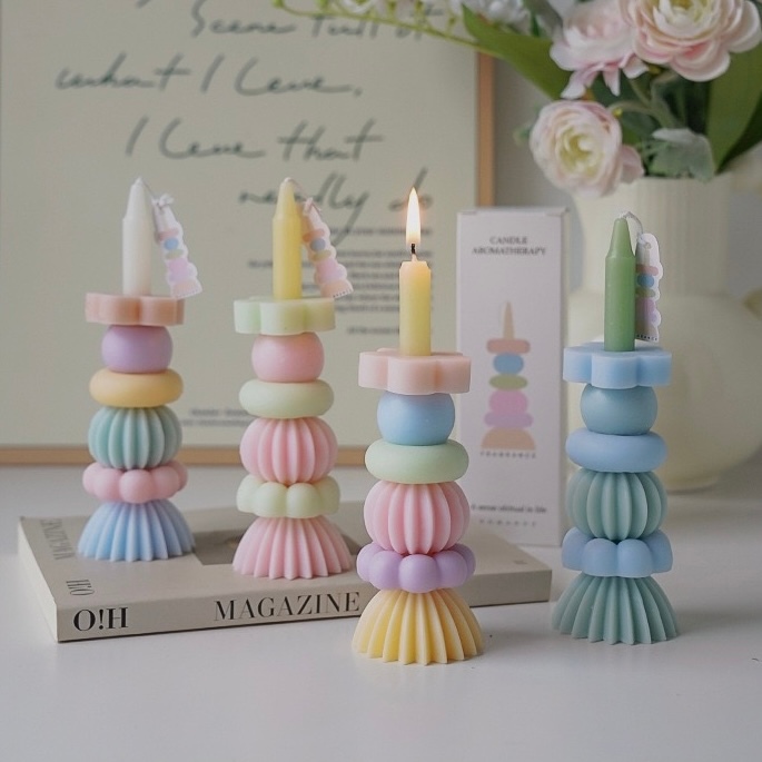 OurHome [พร้อมส่ง] เทียนหอมเจงก้า Jenga scented candle อุปกรณ์ประกอบฉากการถ่ายภาพ ของตกแต่งบ้าน ตกแต่งร้านกาแฟ ของขวัญ