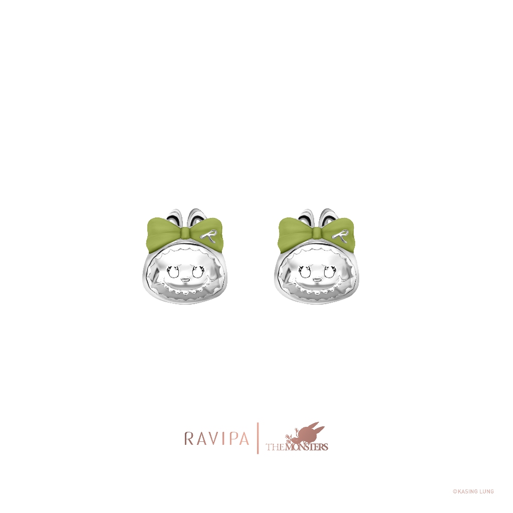 Ravipa | Labubu Baby Four-Leaf Clover Studs - ต่างหู
