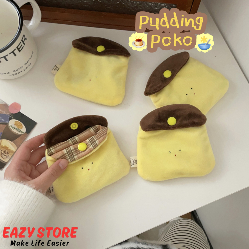 กระเป๋าใส่เหรียญ EAZY Pudding Poko กระเป๋าใส่หูฟัง ขนาดพกพา ลายพุดดิ้ง สุดน่ารักปุ๊กปิ๊ก ลอตปี2026