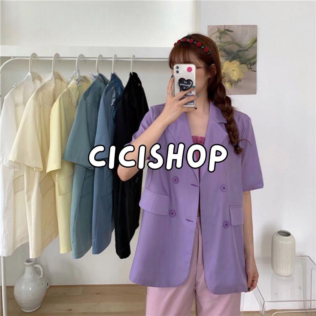 ซื้อ 2 ชิ้น เพียง ฿99(2252)เสื้อBlazerดีเทลกระเป๋าหน้า สไตสเกาหลี แต่งกระดุมสวยเกร๋ ผ้าดีมาก