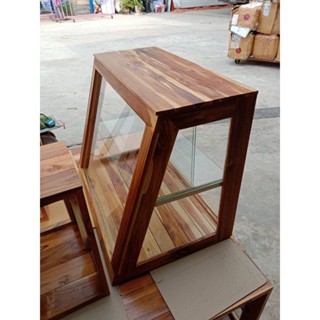 ตู้ขนมกลางไม้สัก กดสั่งครั้งละ 1 ขนาด 57*32*41ซม.