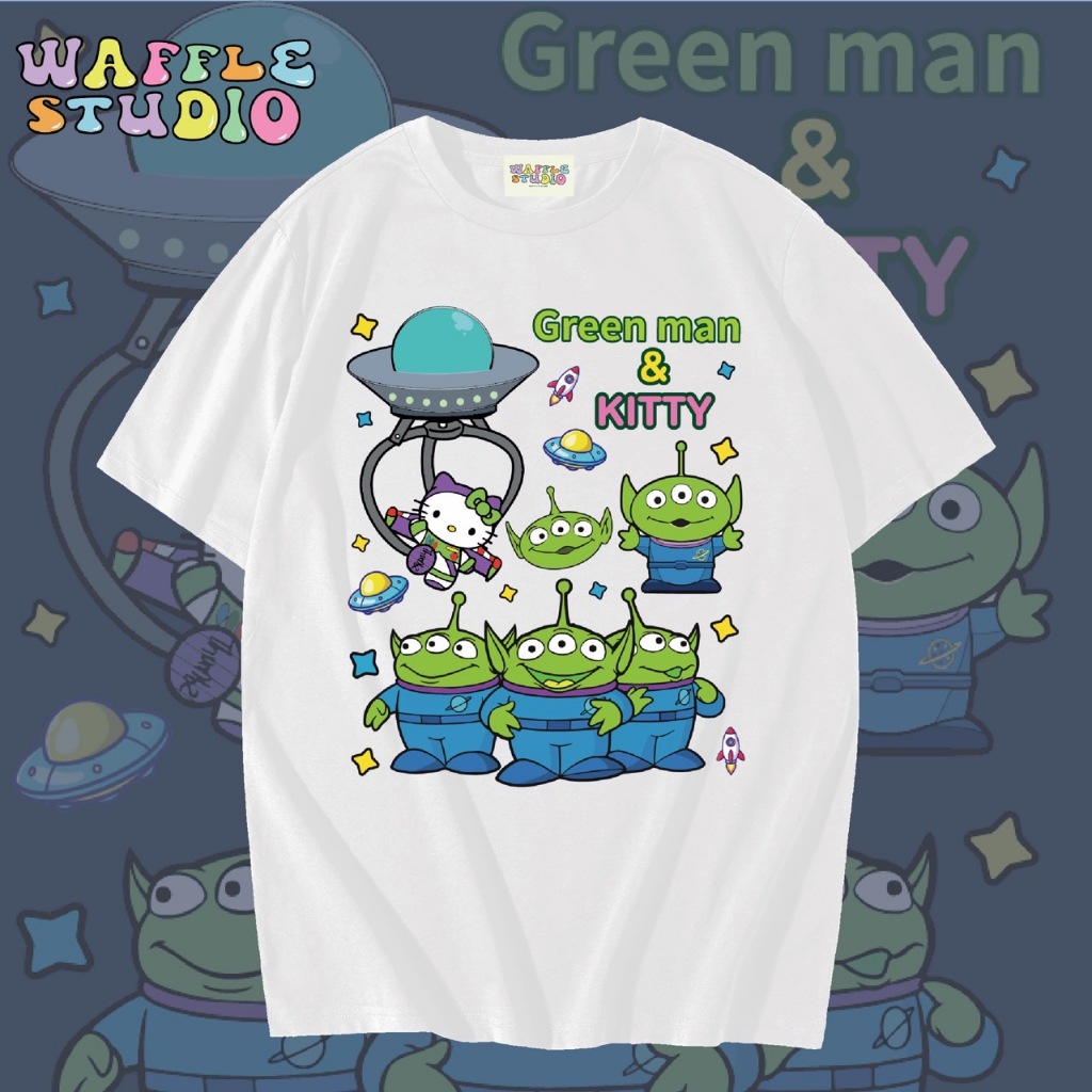 [ ส่งฟรี 🔥 ] WS0803 เสื้อยืดโอเวอร์ไซส์ ผ้าคอตตอน 100% เสื้อยืดเกาหลี เสื้อยืด  WAFFLE STUDIO