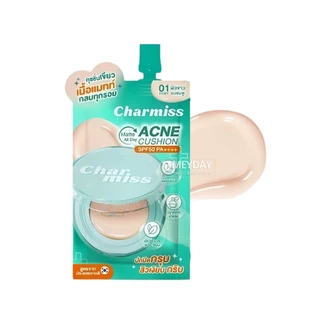 ( แบบซอง ) Charmiss Matte All Day Acne Cushion Spf50 Pa++++ ชาร์มิส แมทท์ ออล เดย์ แอคเน่ คุชชั่น 5g