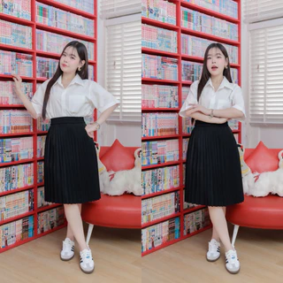 💎กระโปรงพลีทนักศึกษา เอวยางยืด จีบเล็ก จีบกลาง จีบทวิส ความยาว 14 - 36 นิ้ว