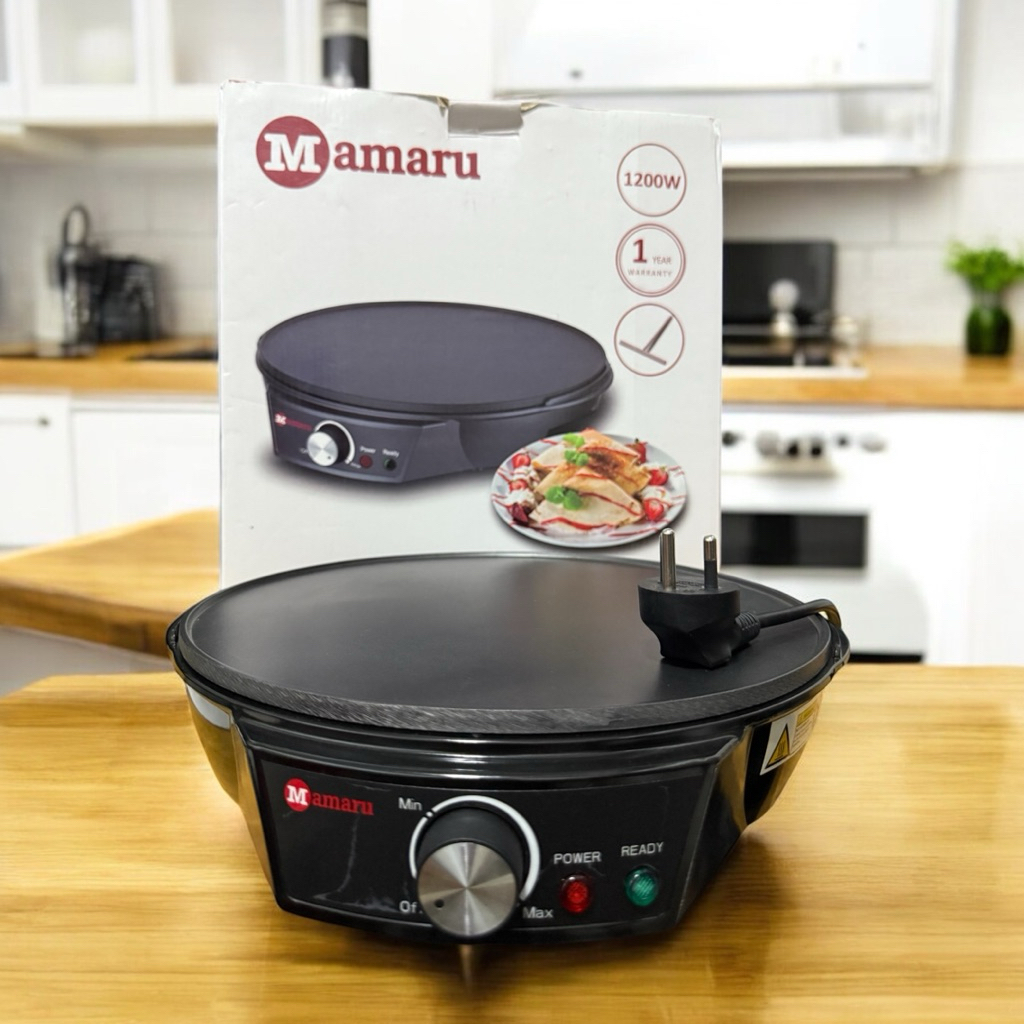 พร้อมส่งในไทย: Mamaru เครื่องทำเครป&แพนเค้ก แถมไม้หมุน รุ่น CM-20
