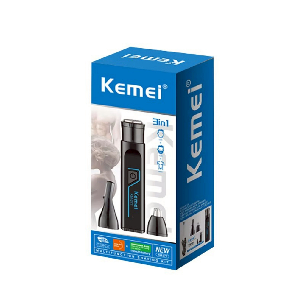 KEMEI KM-277 เครื่องโกนหนวดไฟฟ้า ปัตตาเลี่ยนไร้สาย 3IN1 เครื่องตัดผม โกนหนวด เครา ขนจมูก ชาร์จUSB - รูปที่ 7