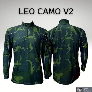 ลาย LEO CAMO V2 เสื้อตกปลาแขนยาว JK Thailand กันยูวี ป้องกันรังสี UV 80% แห้งเร็ว