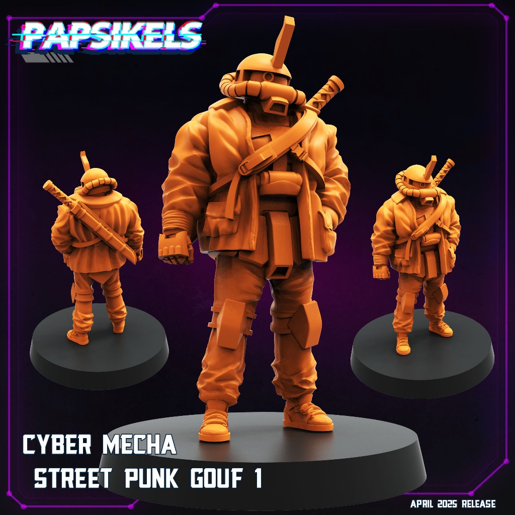 Cyber Mecha Street Punk Gouf 1 -  32mm Miniatures