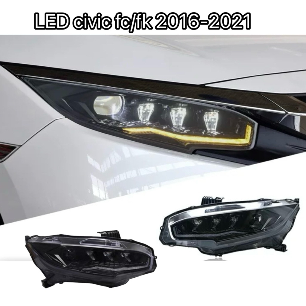 ไฟหน้าLED Civic Fc/Fk ขยับได้หมุนตามการปรับเปลี่ยนไฟหน้า