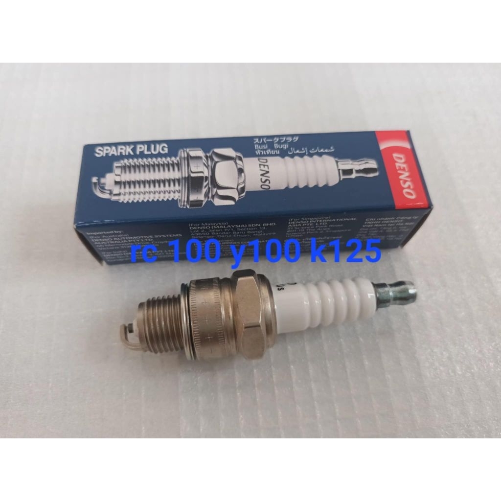 หัวเทียนเกลียวสั้น2จังหวะDENSOแท้ y80 rc100 y100 คริสตั้น