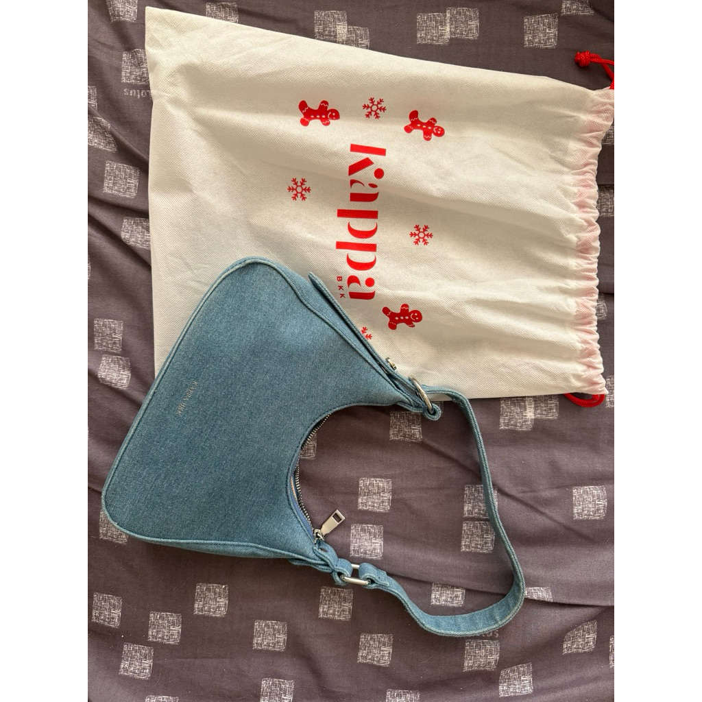 Kappa.bkk มือสอง รุ่น Quin bag สี เดนิม ใช้ไปไม่เกิน3ครั้ง สภาพดีมาก ทรงสวย