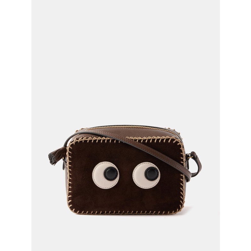 DO** กระเป๋า ANYA HINDMARCH Eyes Suede Cross-Body Bag สินค้าใหม่ ของแท้