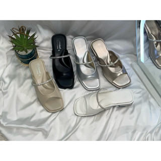 เจนนี่ พื้นนุ่มหน้านุ่มกว่าใส่กระชับ ส้นสูง2นิ้วมี 5สี ดำ ขา…