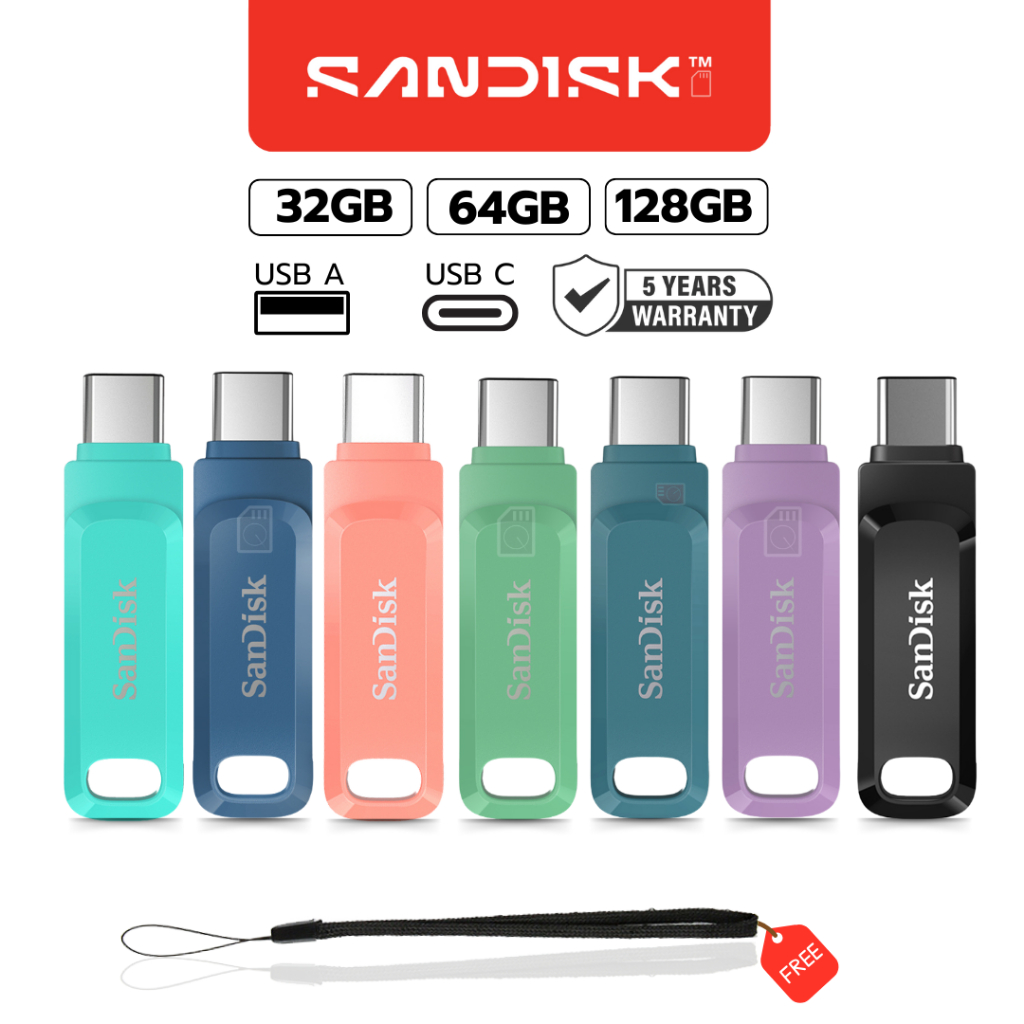 SanDisk Ultra Dual Drive Go USB 3.2 Gen1 Flash Drive Type-C (SDDDC3) 32GB 64GB 128GB 256GB ประกัน5ปี