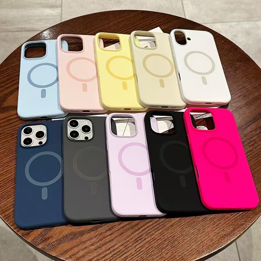 {ส่งจากไทย} Silicone Case สำหรับ iPhone iP7+/8+ iP11 iP11pro i11promax เคสกำมะหยี่ชาร์จไร้สายวงแหวนแ