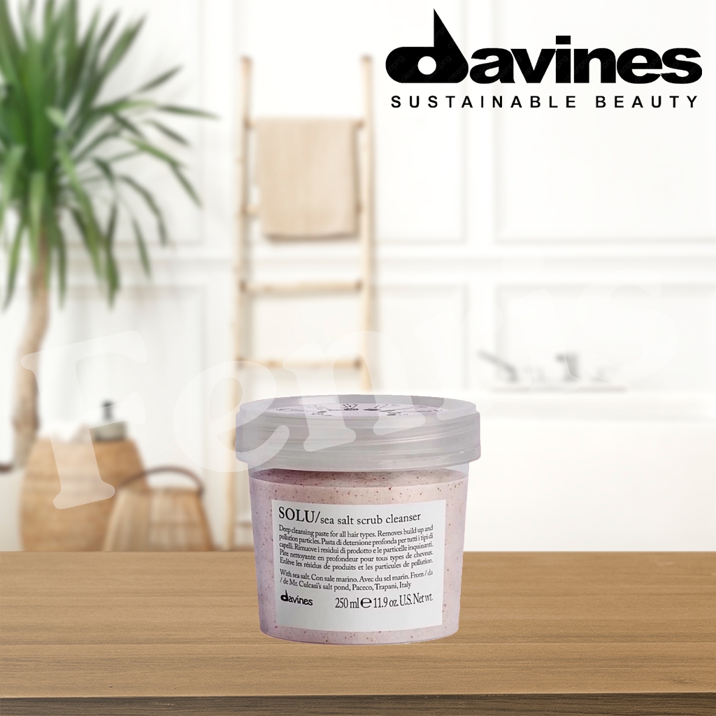 Davines Solu Sea Salt Scrub Cleanser 250 ml.ผลิตภัณฑ์ ทำความสะอาดหนังศีรษะอย่างล้ำลึกแต่อ่อนโยน