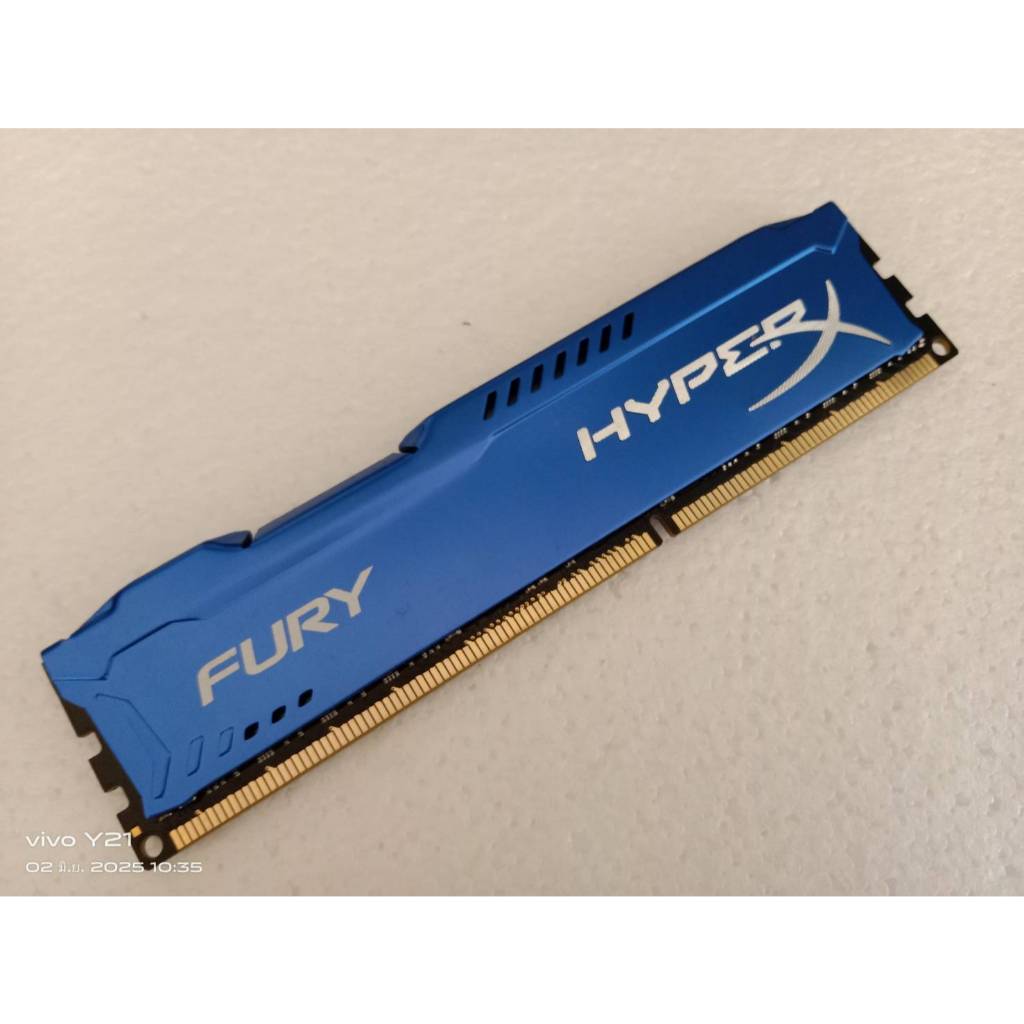 RAM Kingston Hyper-X FURY DDR3-Bus1600-8G รหัส HX316C10F/8 ซิงค์สีฟ้า