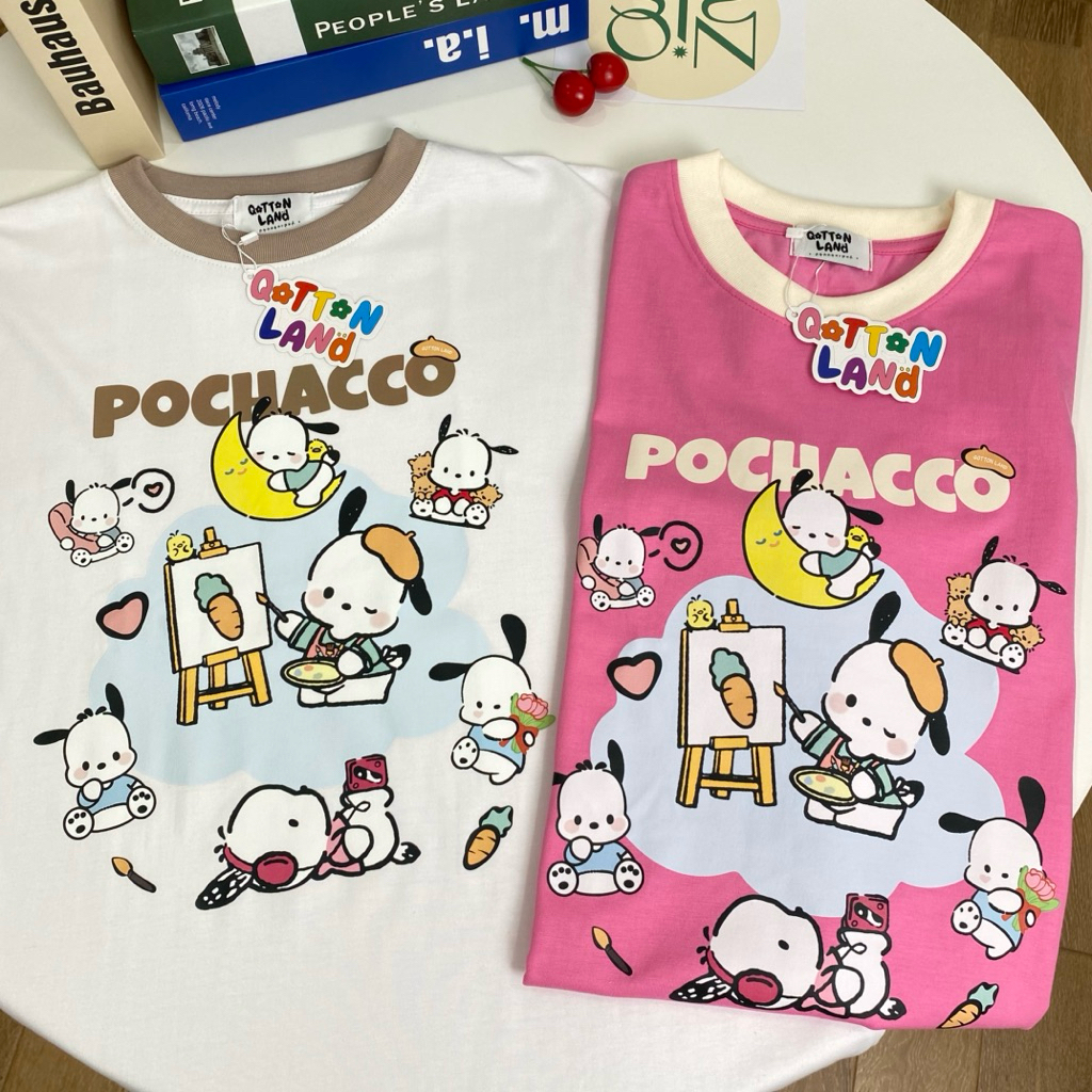 SIS.ON | พร้อมส่ง🧸เสื้อยืดโอเวอร์ไซส์ oversize QT pochacco พระจันทร์