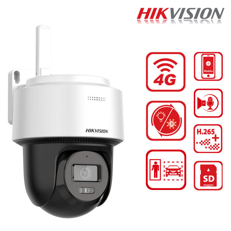 HIKVISION กล้องวงจรปิดใส่ซิม 4G AIS TRUE กล้องใส่ซิม แบรนด์กล้องวงจรปิดอันดับ1ของโลก กลางคืนภาพสี